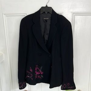 Escada size 38 Absolutely gorgeous embellished black blazer
